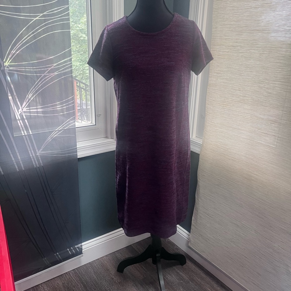 Loft Purple Knit Women's Above the Knee Dress
